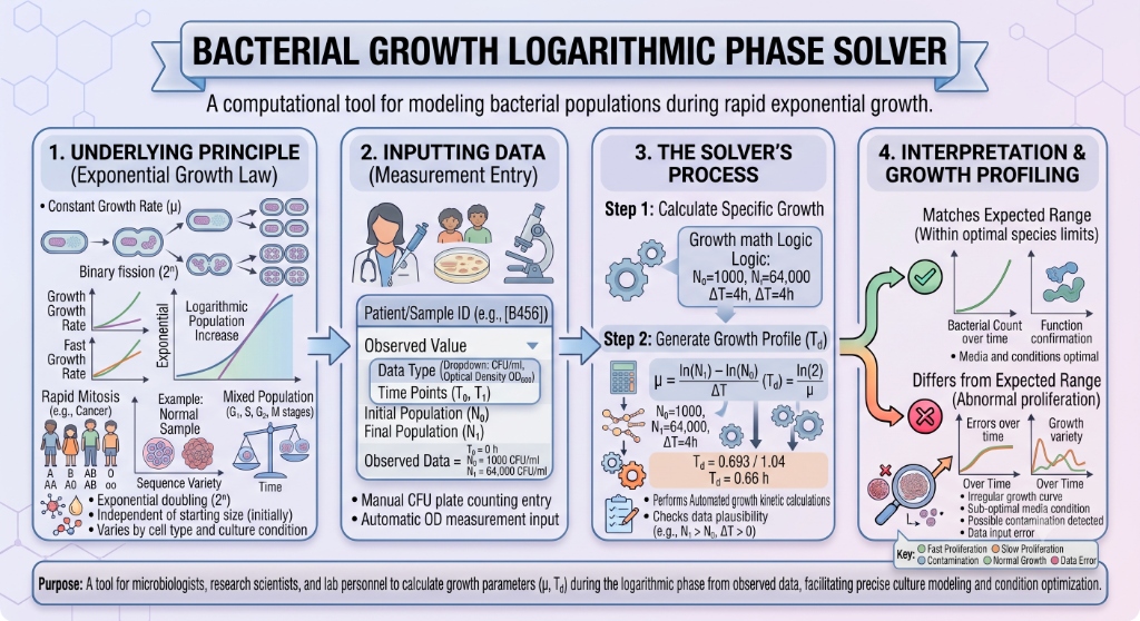 Bacterial Growth Logarithmic Phase Solver