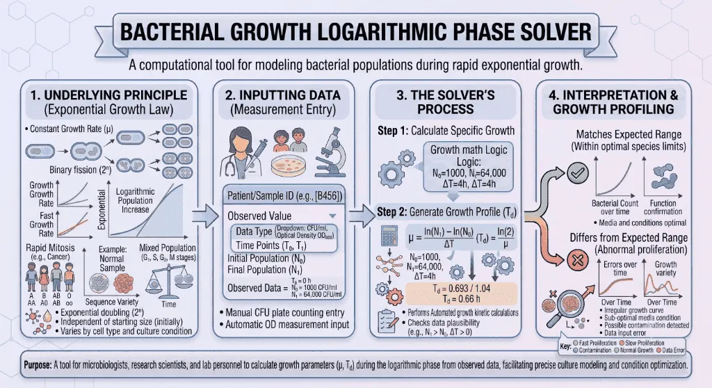 Bacterial Growth Logarithmic Phase Solver