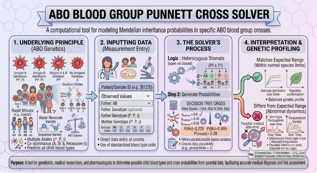 ABO Blood Group Punnett Cross Solver