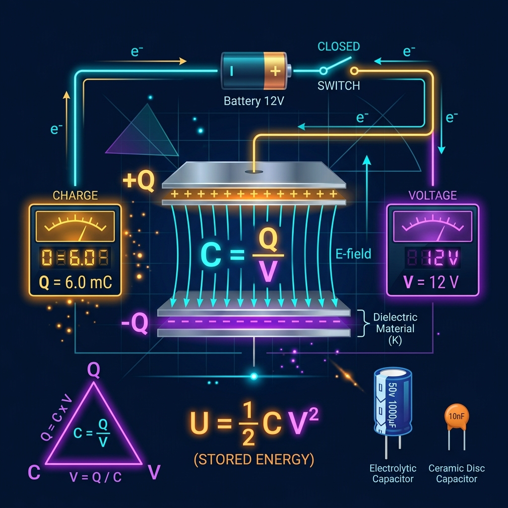 Capacitance, Electric Charge, and Electrostatic Energy Storage
