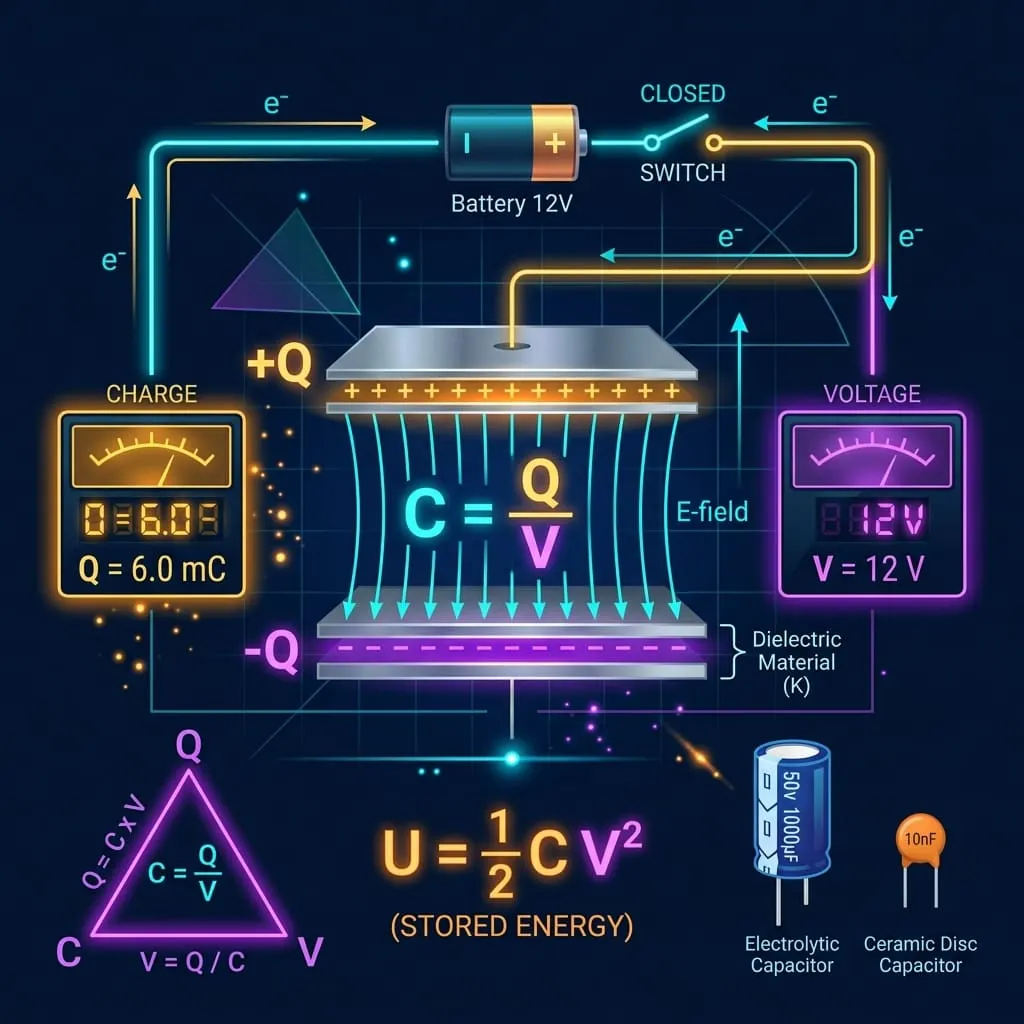 Capacitance, Electric Charge, and Electrostatic Energy Storage