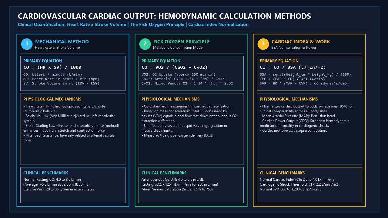 Cardiovascular Cardiac Output: Hemodynamic Calculation Methods