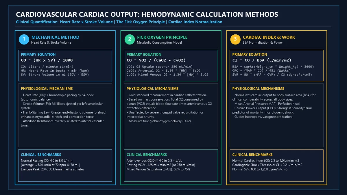 Cardiovascular Cardiac Output: Hemodynamic Calculation Methods