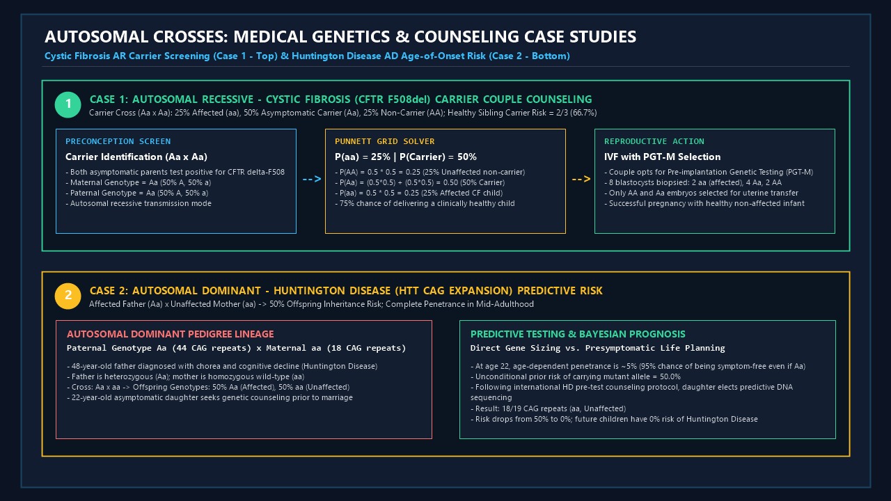 Autosomal Crosses: Medical Genetics & Counseling Case Studies