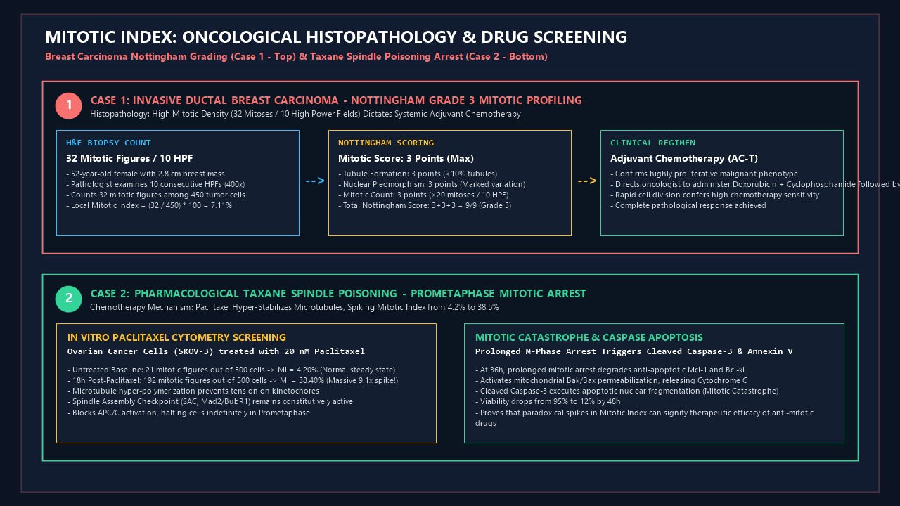 Mitotic Index: Oncological Histopathology & Drug Screening