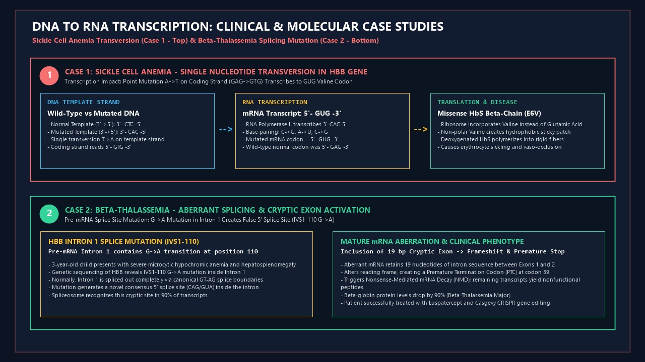 DNA to RNA Transcription: Clinical & Molecular Case Studies