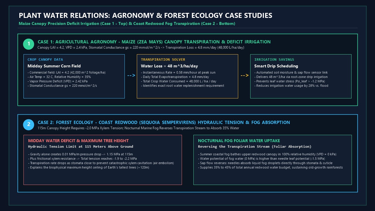 Plant Water Relations: Agronomy & Forest Ecology Case Studies