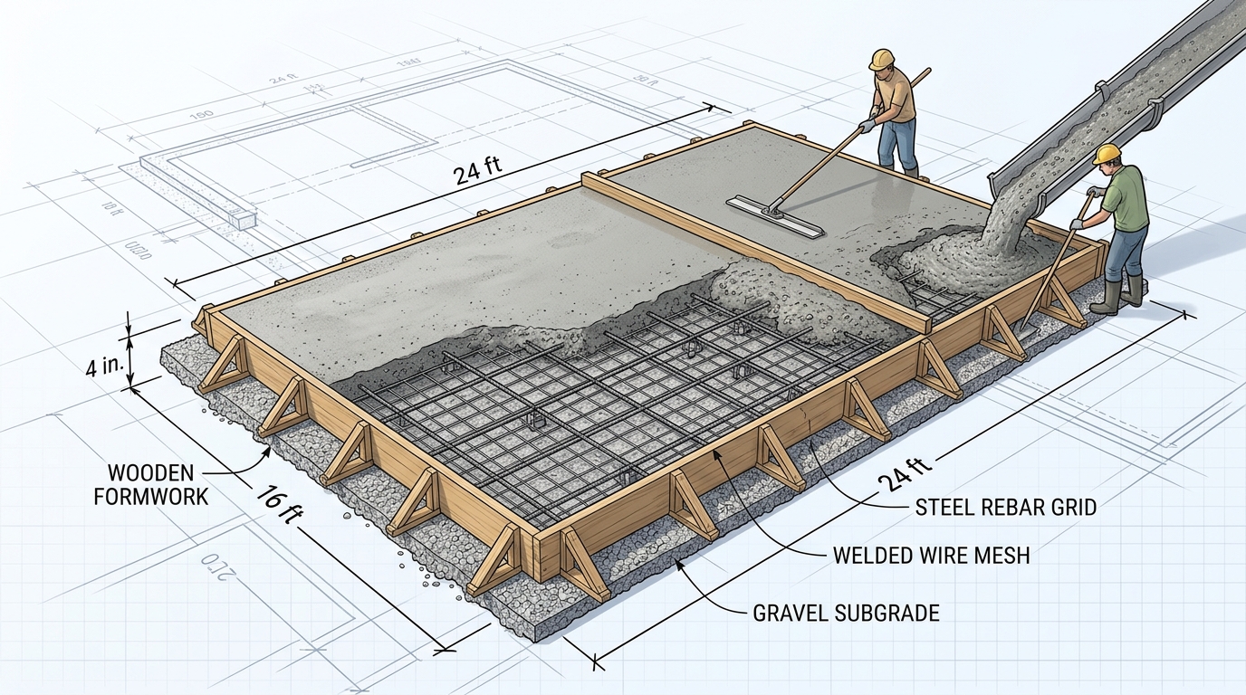 Concrete Slab Volume and Pre-Mix Bag Calculator Guide