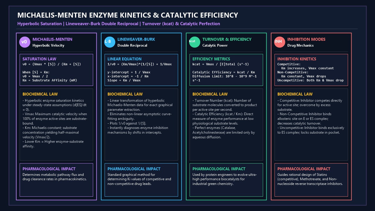 Michaelis-Menten Enzyme Kinetics & Catalytic Efficiency