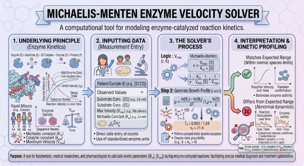 Michaelis-Menten Enzyme Velocity Solver