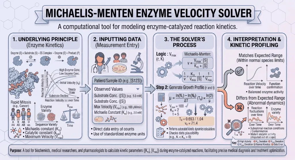 Michaelis-Menten Enzyme Velocity Solver