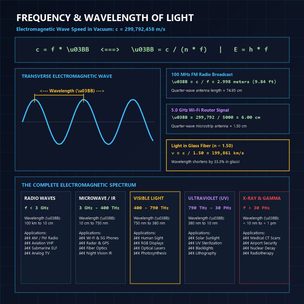 Frequency and Wavelength of Light and Electromagnetic Spectrum