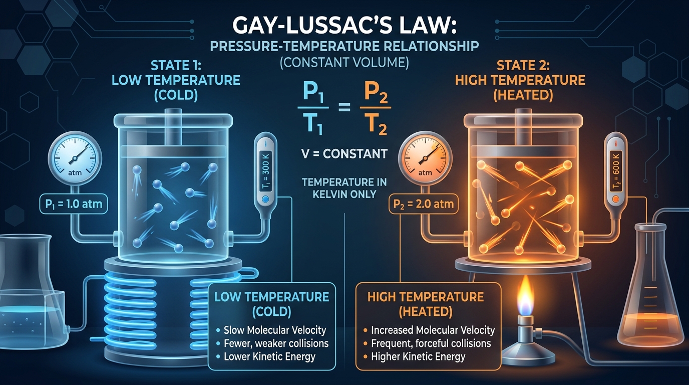 Gay-Lussac's Gas Law: Pressure-Temperature Relationship