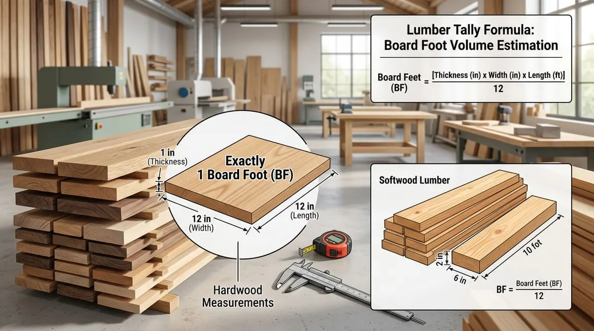 Lumber Board Foot Volume Estimator Guide