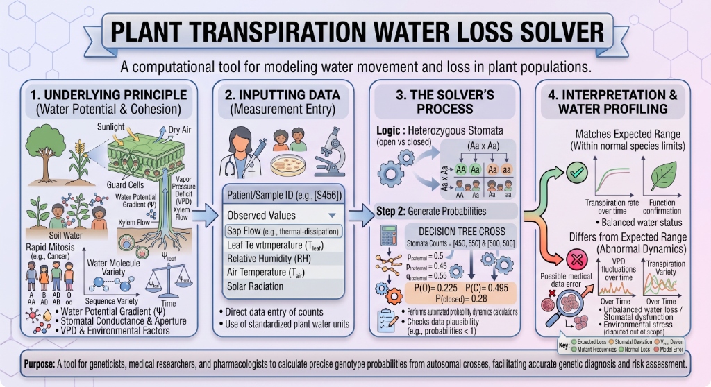 Plant Transpiration Water Loss Solver