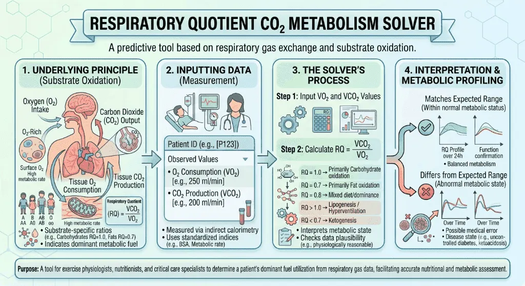 Respiratory Quotient CO2 Metabolism Solver