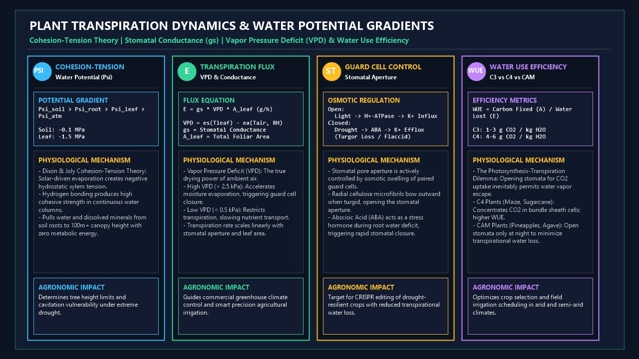 Plant Transpiration Dynamics & Water Potential Gradients