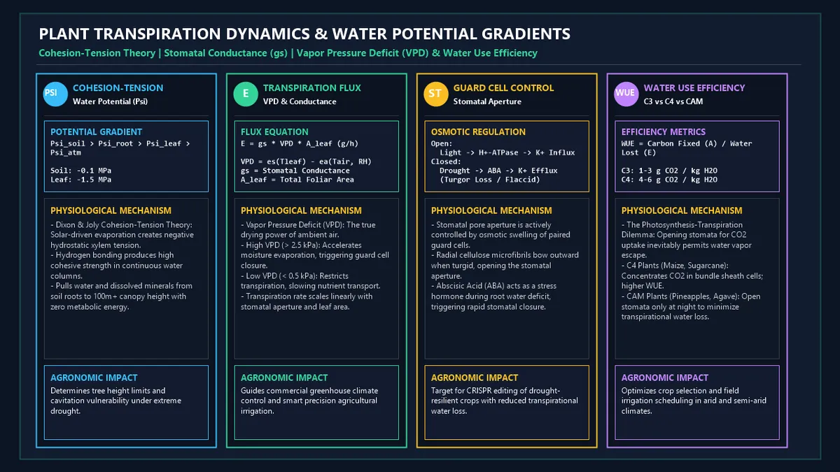 Plant Transpiration Dynamics & Water Potential Gradients