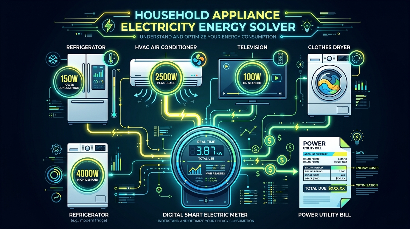 Household Appliance Electricity Energy Solver Overview