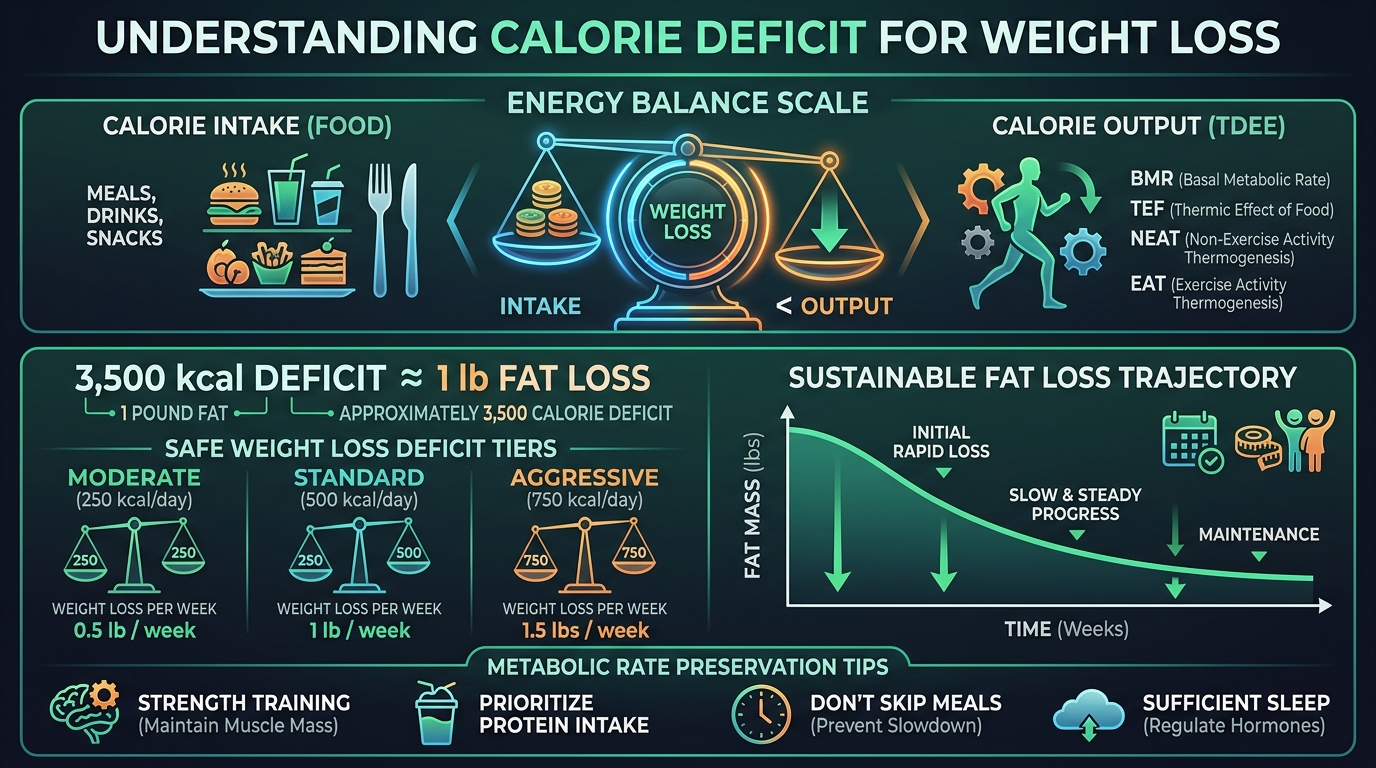 Understanding Calorie Deficit for Weight Loss Infographic