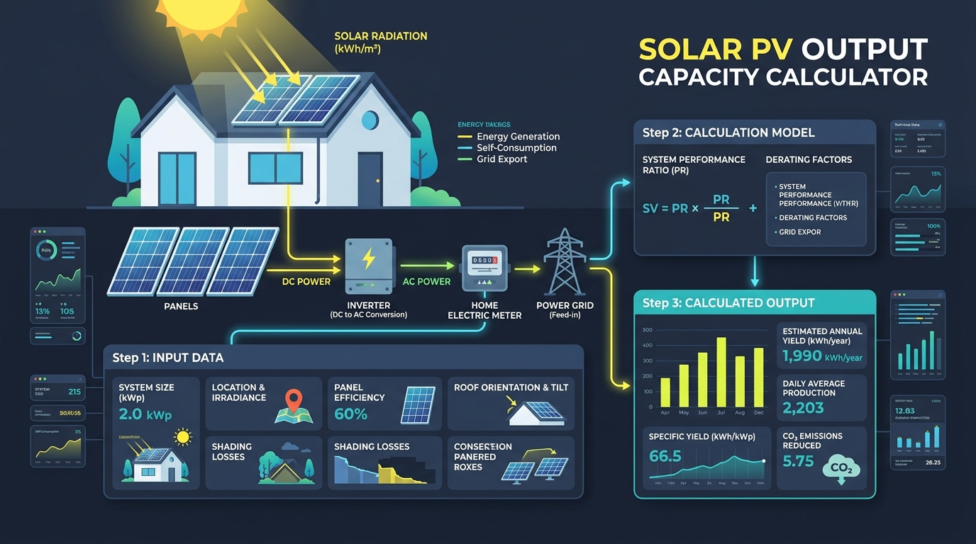 Solar PV Output Capacity Calculator Overview