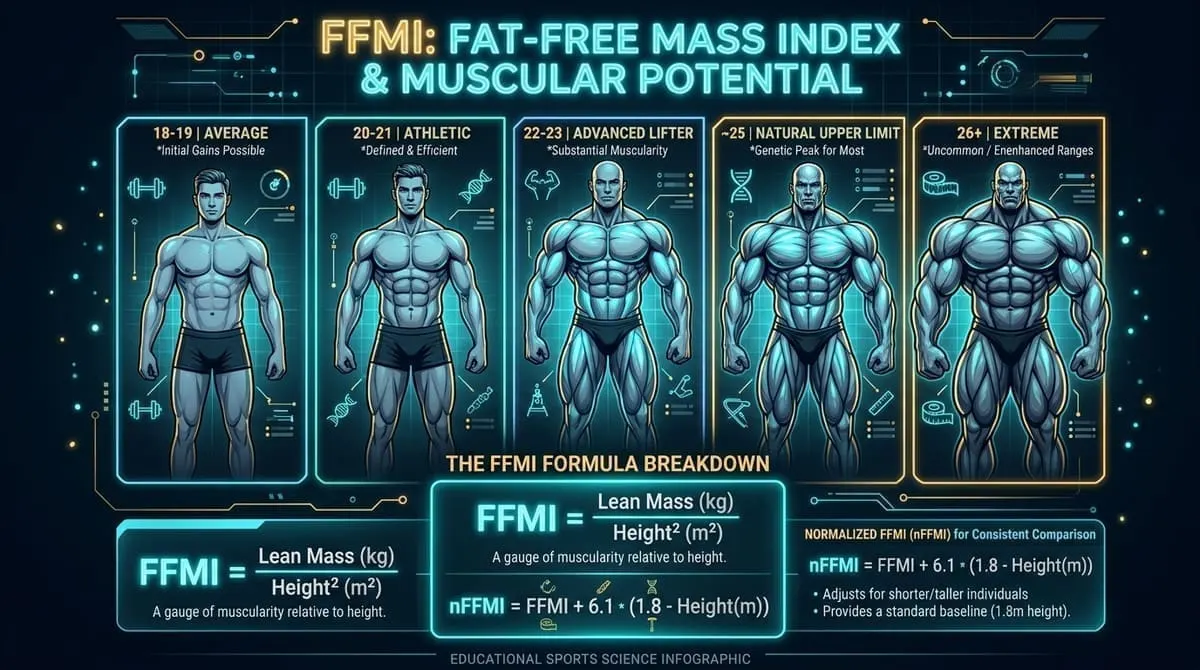 FFMI: Fat-Free Mass Index & Muscular Potential Infographic