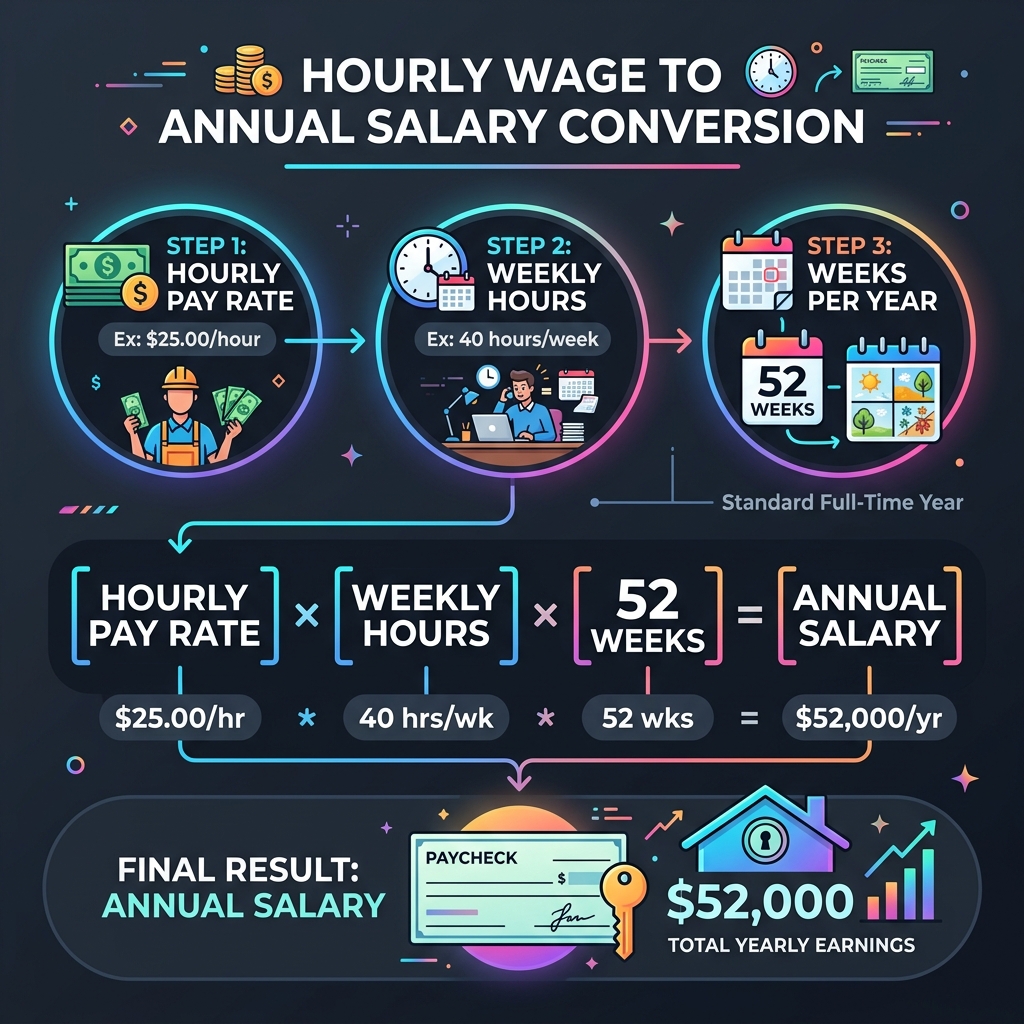 Hourly to Salary Infographic