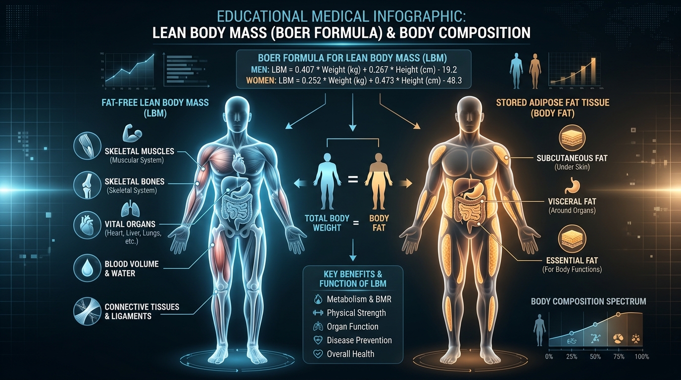 Lean Body Mass Boer Formula Infographic