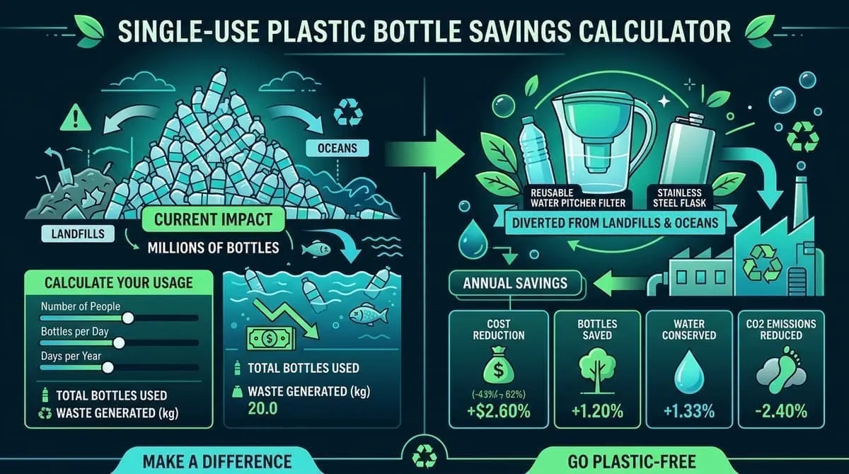 Single-Use Plastic Bottle Savings Calculator Overview